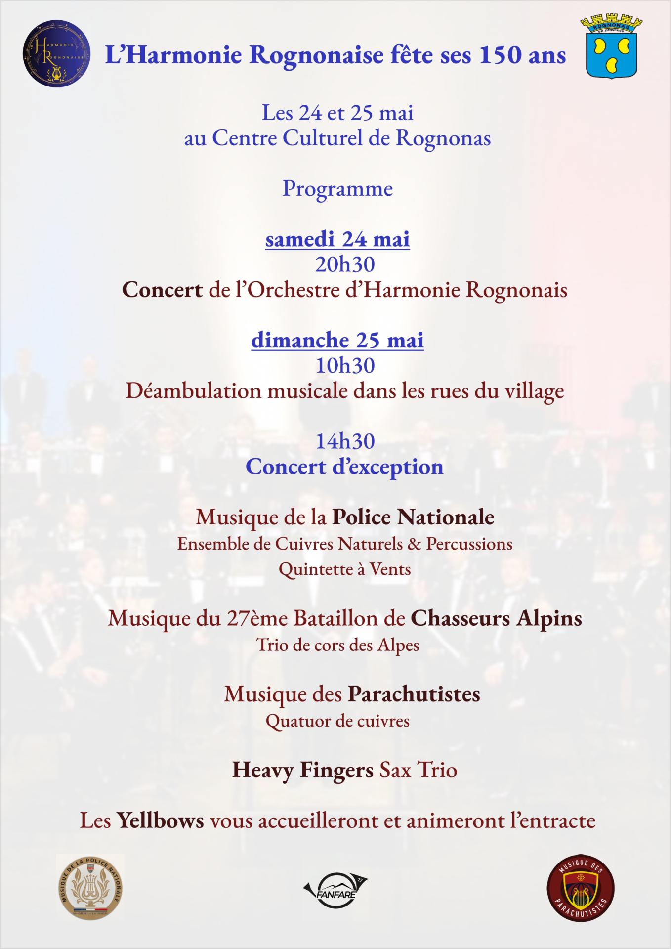 L'Harmonie Rognonaise fête ses 150 ans